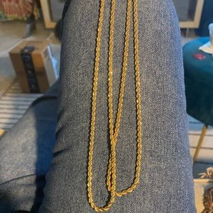 Erwin Pearl Brass Rope Chain - Gold-tone